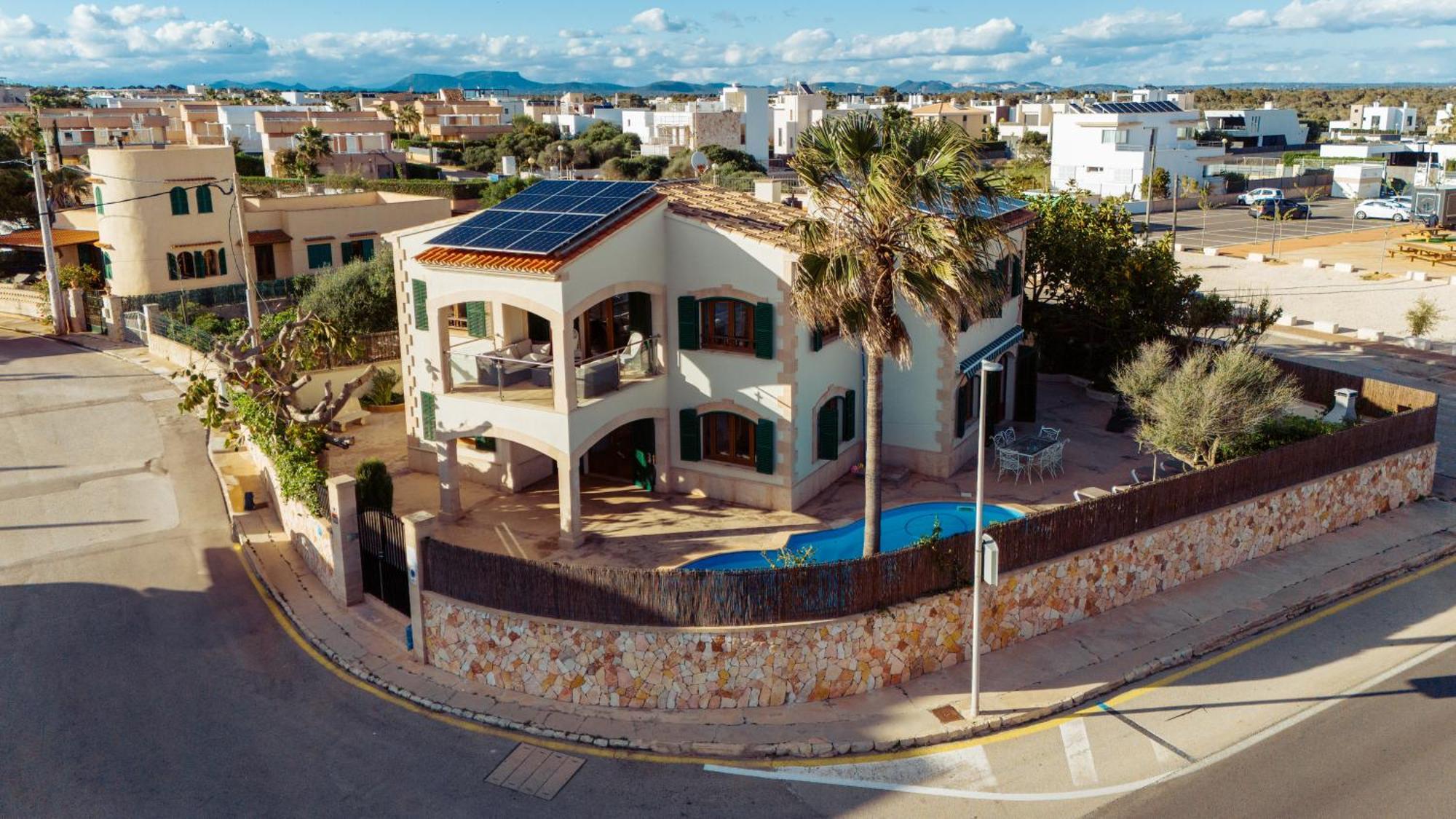 Mallorca Finca Haus Mit Pool Direkt Am Meer Es Trenc, Bootstour Moeglich Sa Rapita Exterior photo